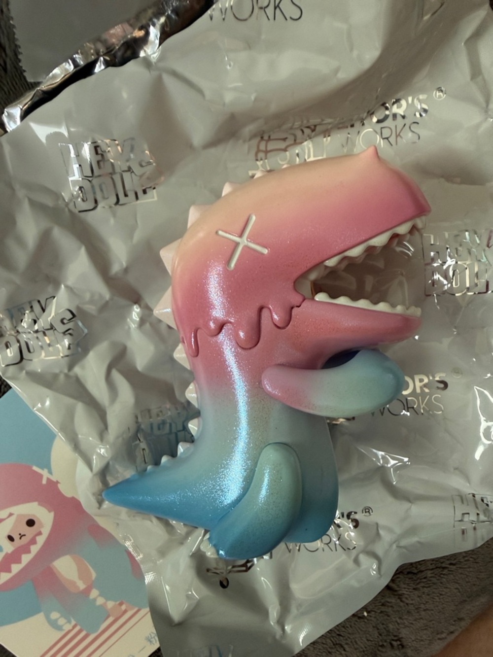 UMASOU- reflections series. “ Pinkmy “iridescent dinosaur 🦕 .  Adorable! 🥰